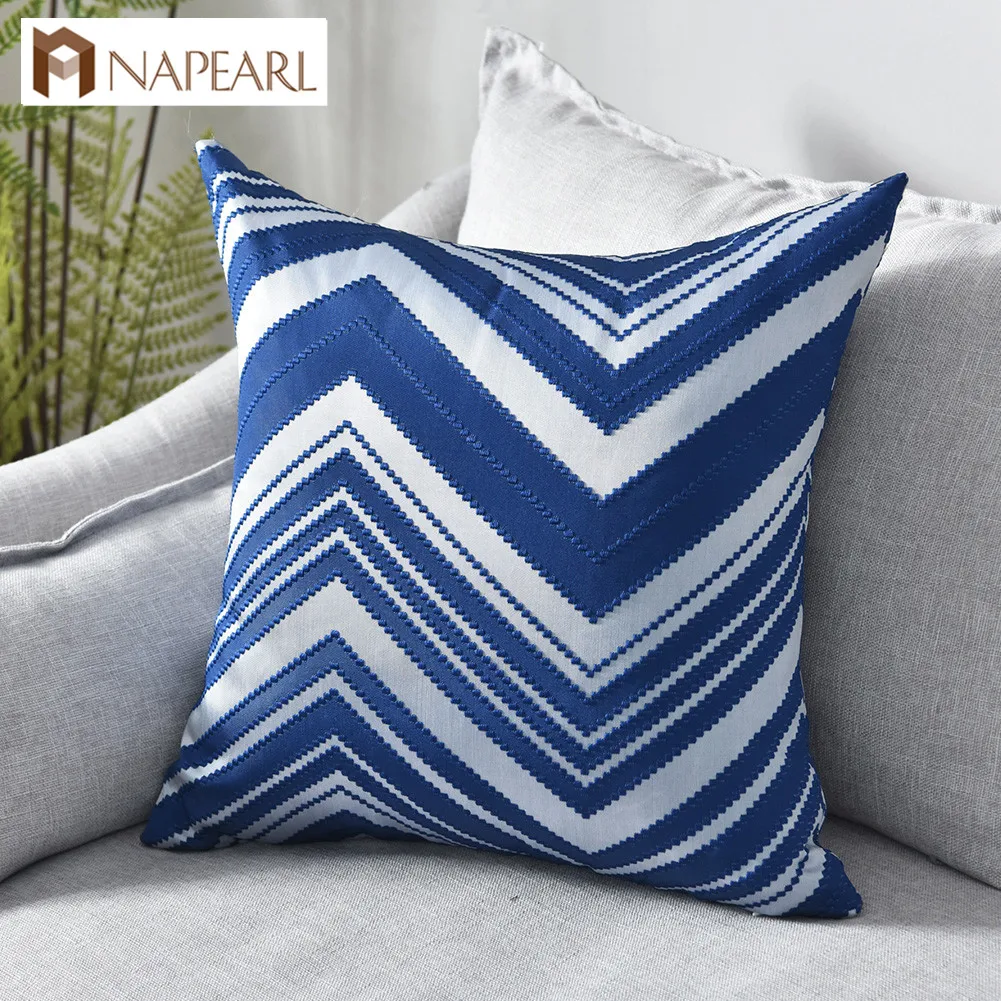 NAPEARL 1 Piece Elegant Pillow Cases Home Textile Living Room Sofa Decoration All Match Wavy Jacquard Modern Cushion Covers | Дом и сад
