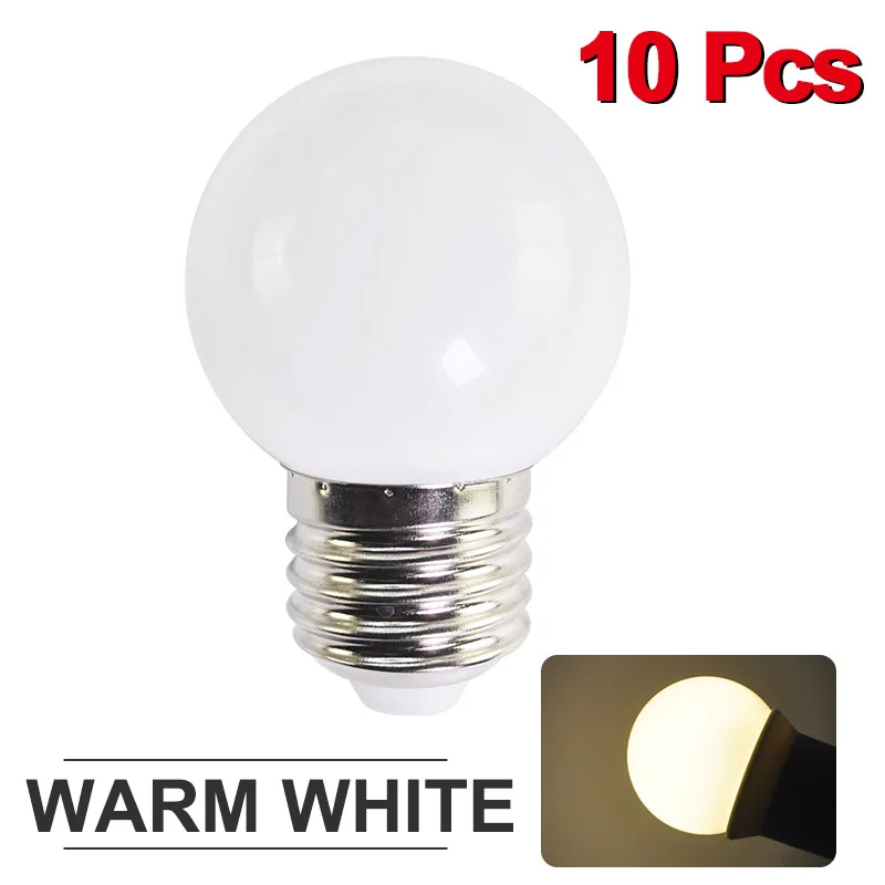 10 шт. E27 светодиодные лампы красочные светодиодные лампы Bomlillas глобус лампада 3 вт 220 в SMD RGB светодиодный светильник 2835 флэш-светильник G45 светодиодные лампы домашний светильник - Испускаемый цвет: Warm White