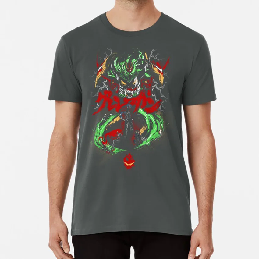 Футболка с граффити tengen toppa Gurren lagann gurren kamina simon yoko littner skull brigade anime japan | Мужская