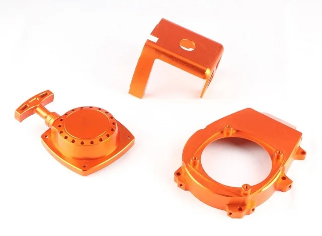 CNC precision machining all metal hand puller engine side cover cylinder cover three-piece suit for LOSI 5IVE-T DBXL HPI BAJA