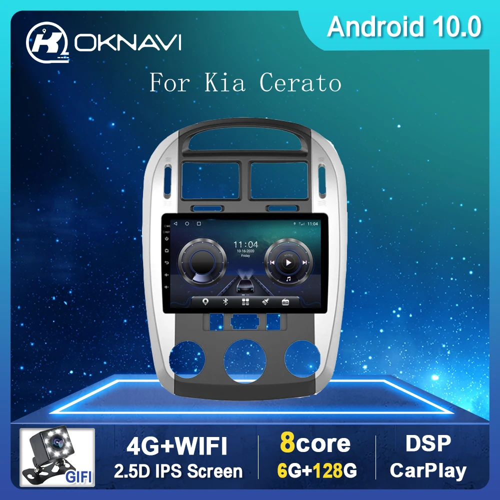 

Android 10.0 Car Multimedia Player Auto Radio For Kia Cerato 2008-2011 2012 Navigation GPS WIFI Bluetooth Stereo No 2 din DVD
