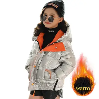 

Girls Coat Jacket Cotton Padded Girl Coat Winter Children's Jacket Outerwear Thick Warm Clothes Girl 6 8 10 12 14