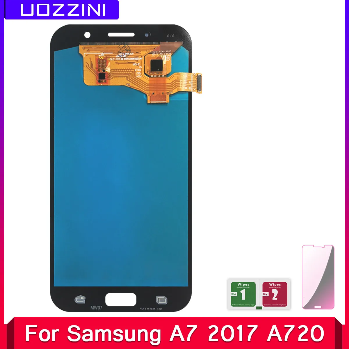 2 шт Супер AMOLED для Samsung Galaxy A7 A720 A720F A720M lcd s кодирующий преобразователь сенсорного экрана в сборе Замена ЖК