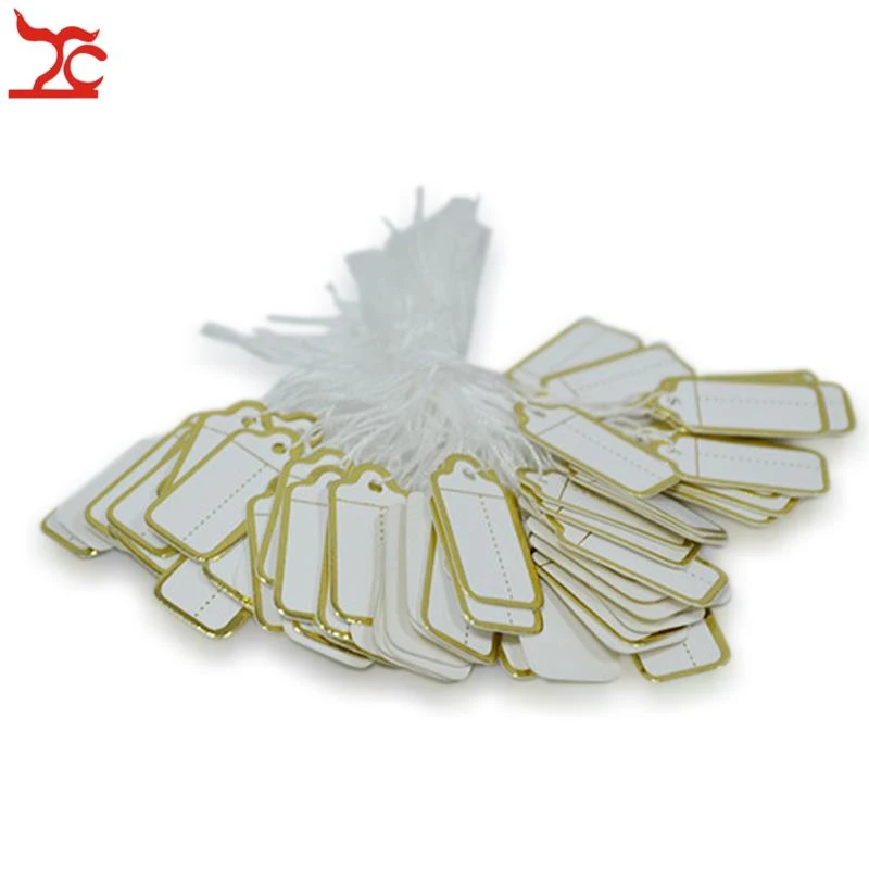 Sale 100PCS/string Tie on Price Tags With Strings for Jewelry with silver Label Promotionlabels