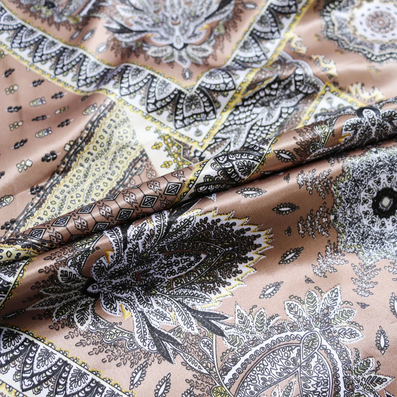 1 Meter x 1,48 Meter weicher Patchwork-Satin-Stoff für Schal- und Kleiderfutter, DIY-Material – Detail 18
