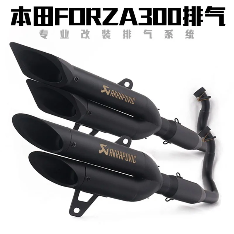 

Motorcycle scooter FORZA300 full system exhaust pipe Akrapovic exhaust and middle section