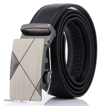 

Men Ratchet Buckle Adjustable Business Designer Sliding Automatic Leather Belt