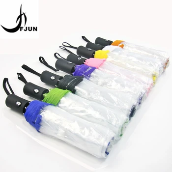 

Transparent Umbrella Automatic Manual Folding Umbrella Men Women Three-folding 8k Windproof Sunny Rainy Umbrella Sun Paraguas
