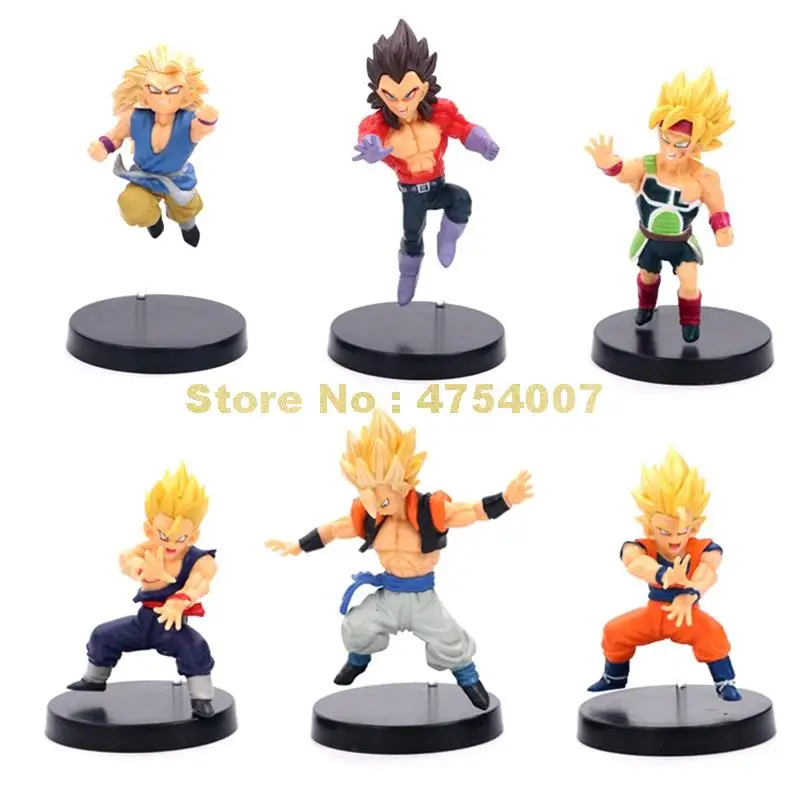 6 шт./лот Аниме Драконий жемчуг z 58th dbz son gohan gotenks goten ПВХ фигурка 9 13 см