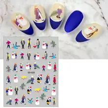 

Vivid Color Beautiful Snow Elk Manicure Art Transfer Sticker Portable Transfer Sticker Compact for Decoration