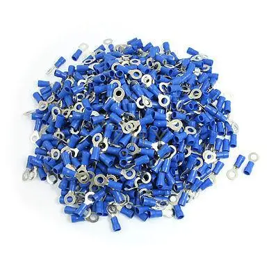 

1000 Pcs RV2-5L AWG 16-14 Blue PVC Sleeve Pre Insulated Ring Terminals Connector