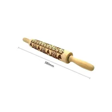 Деревянная Скалка тиснение выпечки печенье бисквит Фондант Рождественские Элементы