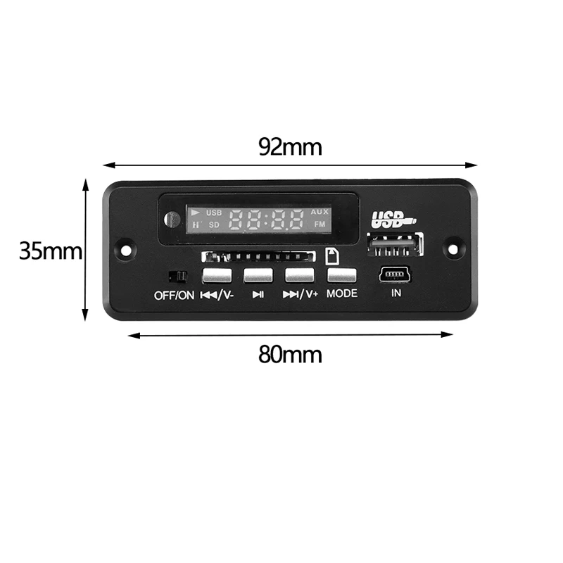 Автомобильный аудио MP3 декодер доска 12 В fm-радио двухканальный USB mp3-плеер модуль с пультом дистанционного управления подходит для автомобиля и мощности Ampli