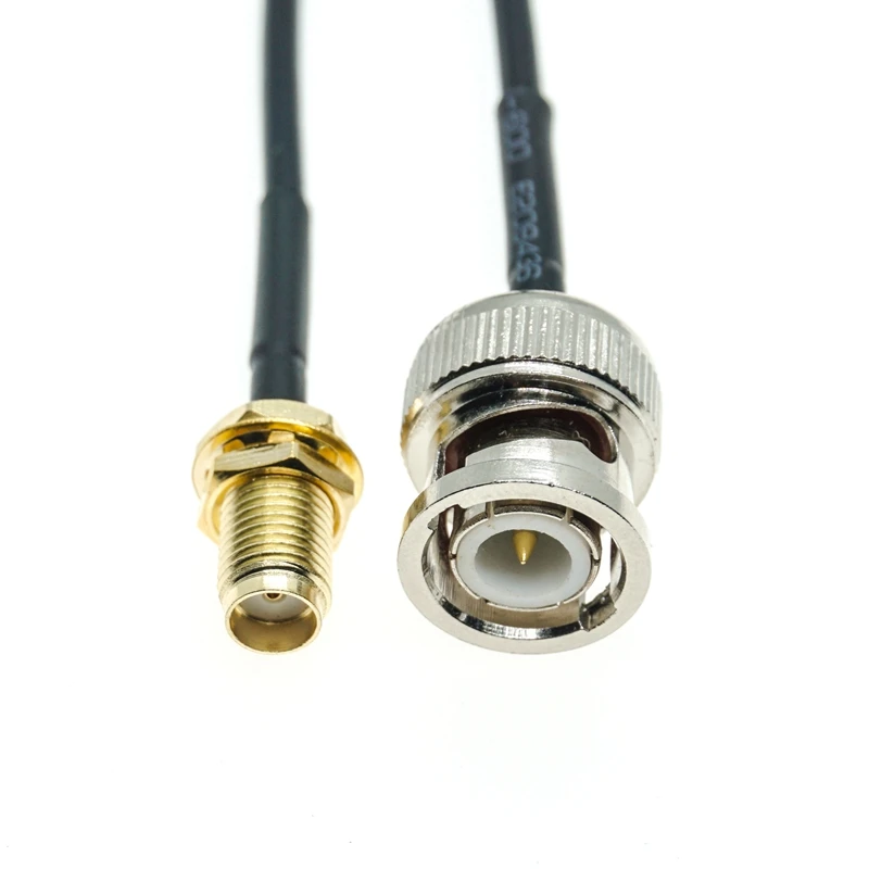 

BNC male to SMA FEMALE Nut Bulkhead connector adapter RF Pigtail Coaxial RG174 jumper Cable