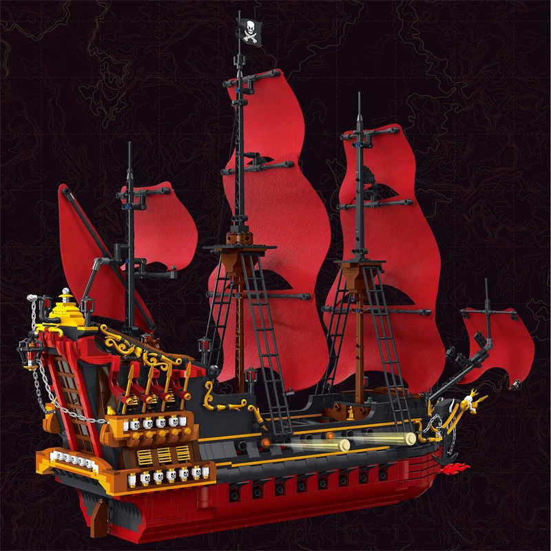 I blocchi da costruzione e i modelli da collezione delle navi pirata