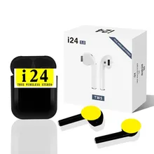 I24 мини Bluetooth гарнитура с сенсорным управлением, всплывающие стерео новые Tws беспроводные 5,0 Bluetooth чип, совместимый для универсального телефона