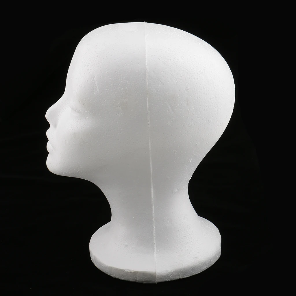 1pcs Wig Stand Styrofoam Foam Mannequin Female Head Model Dummy Wig Glasses Cap Hat Display Stand Wig Head Stand Pretty