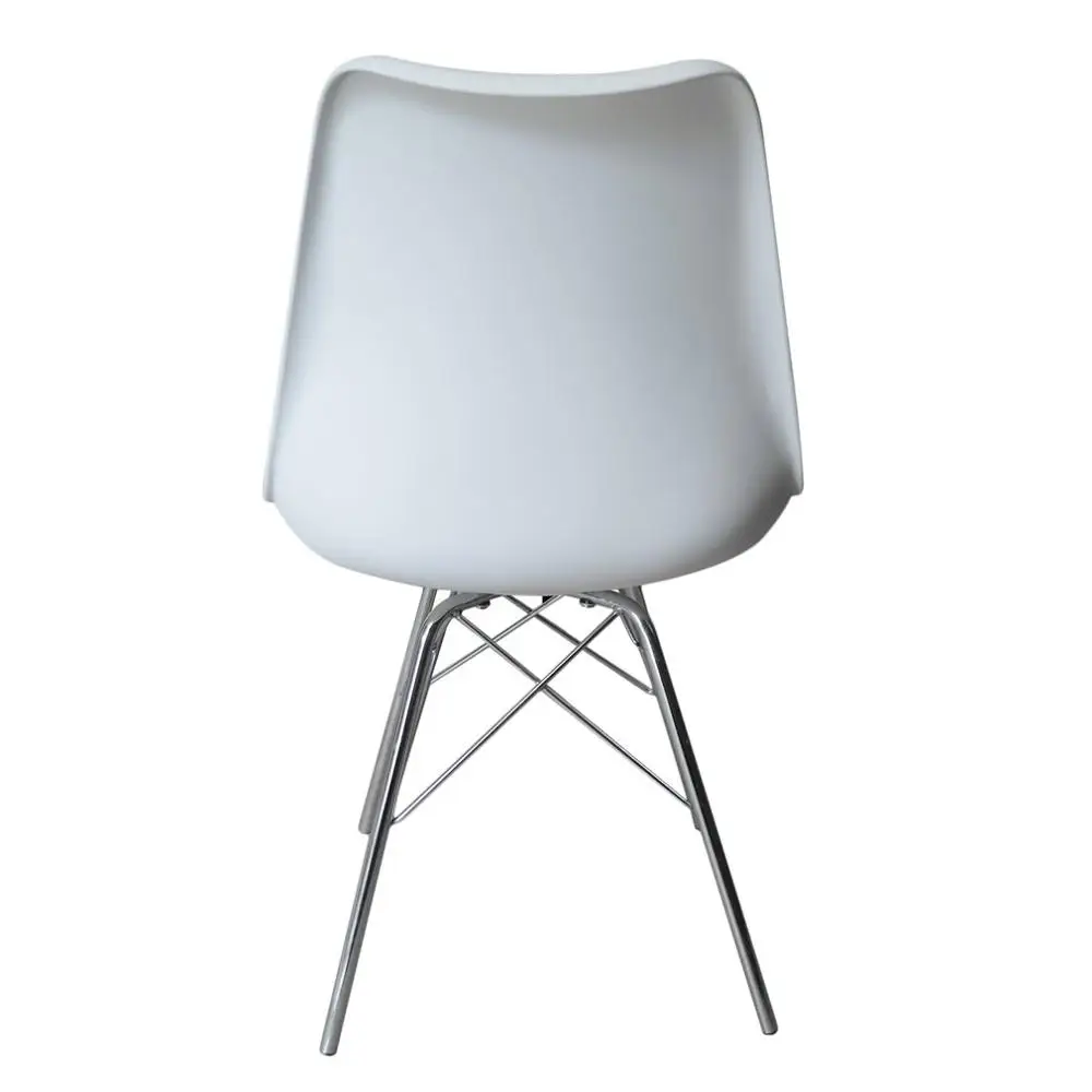 

4 PCS Dining Tulip Chair Metal Legs Loft Lounge Stool Modern Design Padded Seat Chair Exquisite Home Accessories