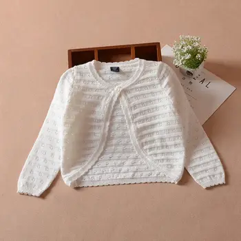 

Spring Thin Plain Cute Girls Jacket Kids Coat White Children Sweet Cotton Cardigan Coat 1 2 3 4 5 6 7 8 Year Kid Clothes 205019