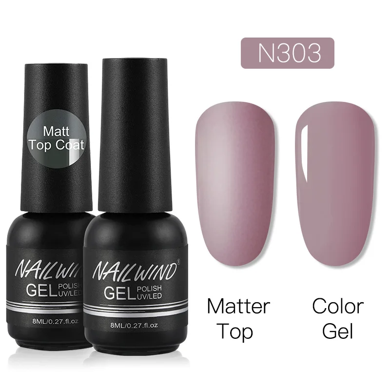 2PCS 3 NAILWIND матовый гель для ногтей polsih Гибридный Полупостоянный УФ светодиодный базовый гель для ногтей для маникюра Набор гель-лака - Цвет: 2PCS 3