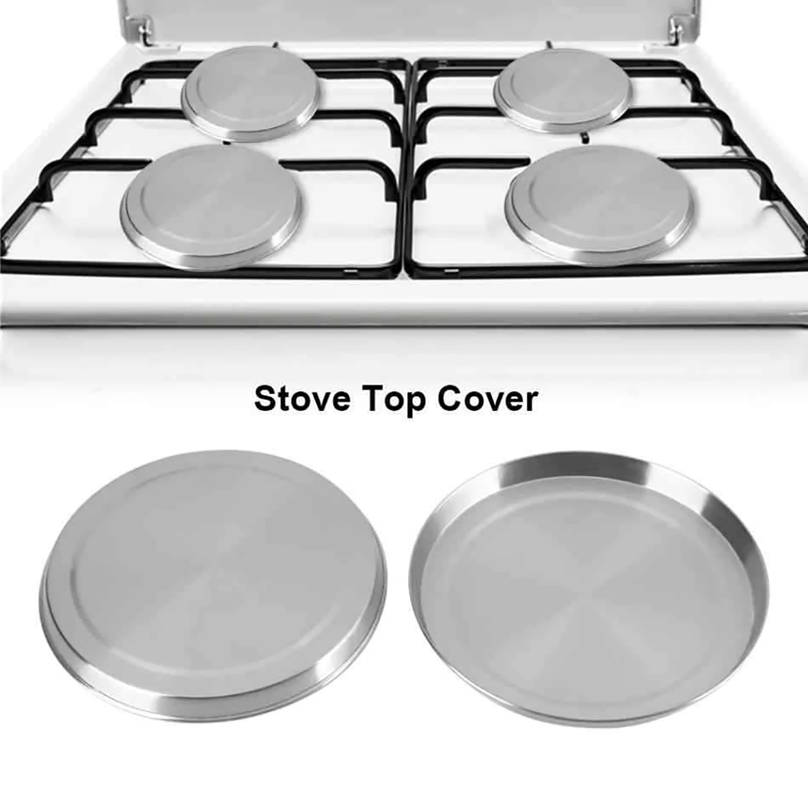 Home, Furniture & DIY 4 FOUR HOB COVERS METAL SILVER CHROME ELECTRIC
