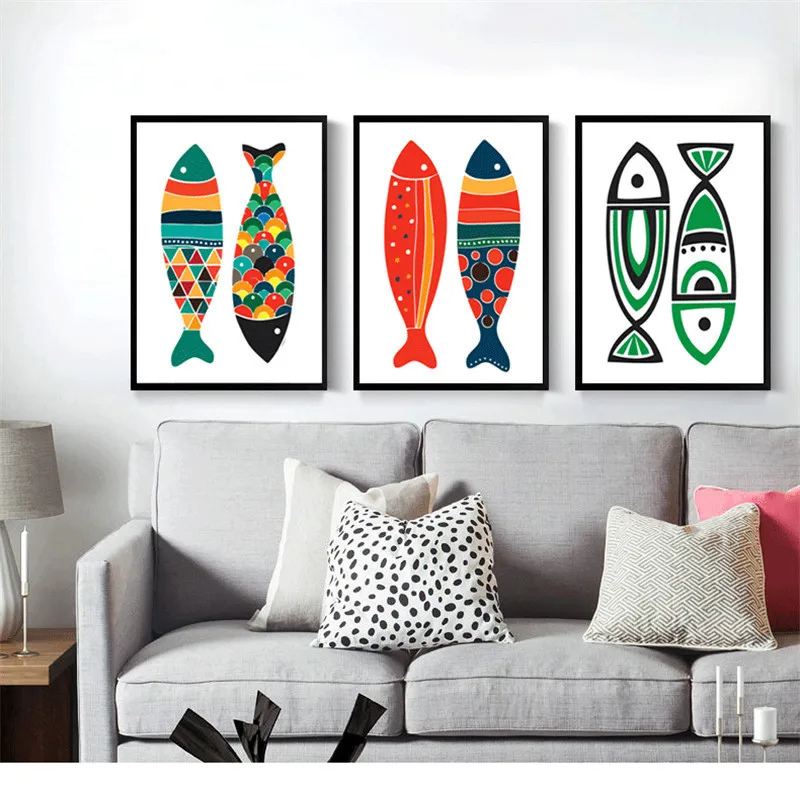 

Cuadros Decoracion Dormitorio Nordic Canvas Painting Wall Art Anime Poster Kitchen Fish Wall Art Canvas Unframed Pop Art Animal