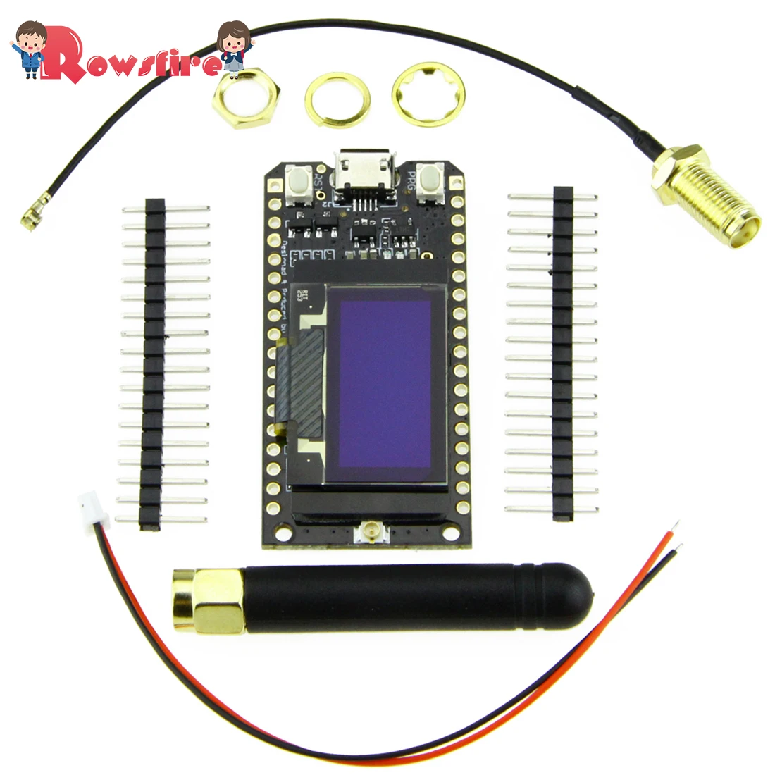 

LoRa 868MHz/915MHz ESP32 0.96-Inch Blue Screen OLED Bluetooth Wifi Module With Cable For Arduino