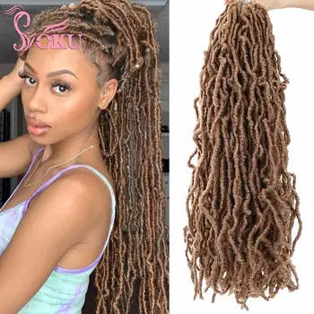 

Nu Faux Locs Crochet Hair Curly Wavy Small Dreadlocks Braids Synthetic Braiding Hair Extensions SOKU Soft Crochet Braid Hair