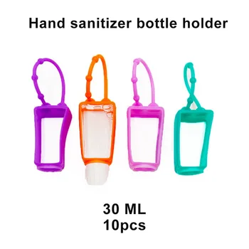 

10Pcs/Lot 30ml Mini Cute Empty Bottle Portable Traveling Refillable Bottle Silicone Hand Sanitizer Perfume Holder Bath And Body