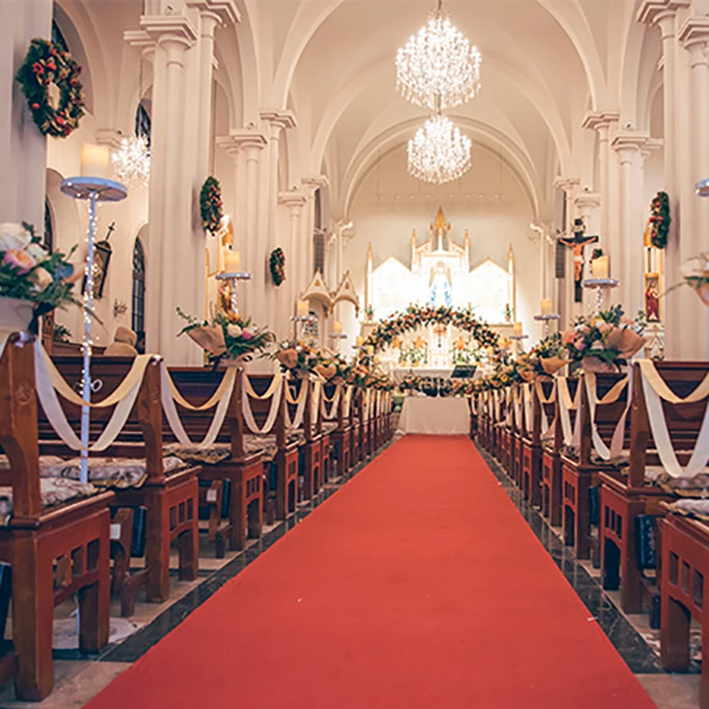 Alfombra roja para pasillo para eventos (3 pies de ancho x 10 pies de  largo, rojo)