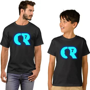 

LYTLM Famili Look Ronaldo Father Son Tshirt Neon Clothes for Men Boys T Shirts Cool Ronaldo Kids Cotton Matching Family Outfits