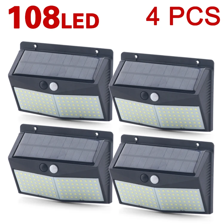 solar powered led wall light 318 LED Solar Light Outdoor Solar Lamp with Motion Sensor Solar Powered Sunlight Spotlights for Garden Decoration solar garden lights decorative Solar Lamps