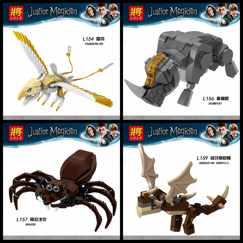 

Legoing Animals Figures Spider Aragog Beasts Hungarian Horntail Thunderbird Model Building Blocks Toy For Children Legoing Block