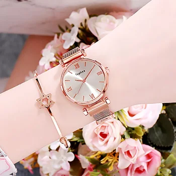 

TEPHEA Women's Fashion Luxury Watch Exquisite Simple Dial Casual Dress Creative Bracelet Watch Ladies Quartz Watches reloj mujer