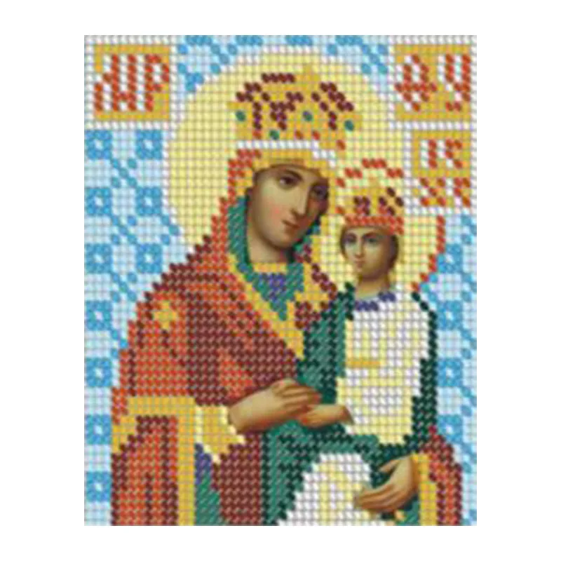 Алмазная мозаика 5D DIY Алмазная вышивка крестиком религиозная икона квадратная Алмазная вышивка классический стиль Стразы живопись - Цвет: 15