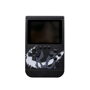 

Built-In 300 Games 1000Mah Battery Game Player 3 Inch Color Lcd Retro Handheld Game Console+Gamepad 2 Players Doubles(Black)