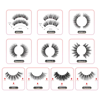 

Magnetic Eyelashes and Eyeliner Kit, 3D Handmade Mink Reusable Magnet False Eyelashes Triple Natural Soft Magnet Eyelash