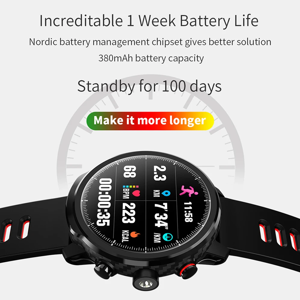COLMI L5 Smart Uhr Männer IP68 Wasserdicht Mehrere Sport Modus Herz Rate Wetter Prognose Bluetooth Smartwatch Standby 100 Tage