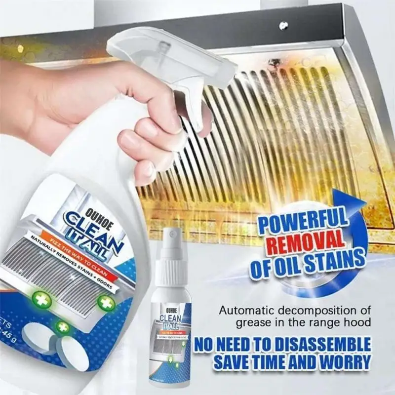 Rust Remover Spray Kitchen Cleaning Spray Range Hoods Gas Stoves Pot