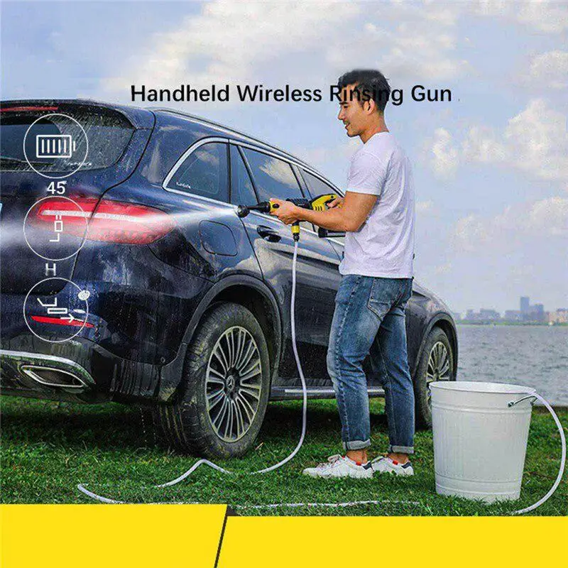  Portable High Pressure Handheld Wireless Car Washer Gun Electric Car Water Gun Foam Spray Sprinkler