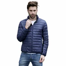 Модные милые мужские куртки высокого качества на весну-осень, ультра-светильник, 91% белый утиный пух, мужские пуховики, мужские парки, Мужская одежда, 7 цветов
