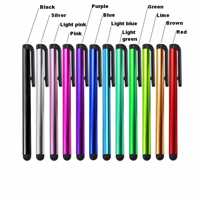 10 шт./лот, емкостный сенсорный экран, стилус для samsung Galaxy Ipad Air Mini 1 2 3 4, Android телефон, планшет, металлический стилус