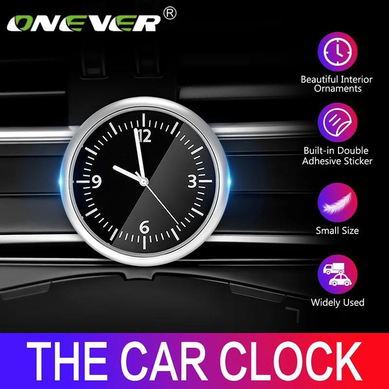 

Onever Car Clock Luminous Mini Electronic Meter Automobile Quartz Clock Digital Pointer Watch Styling Gifts Accessories NEW