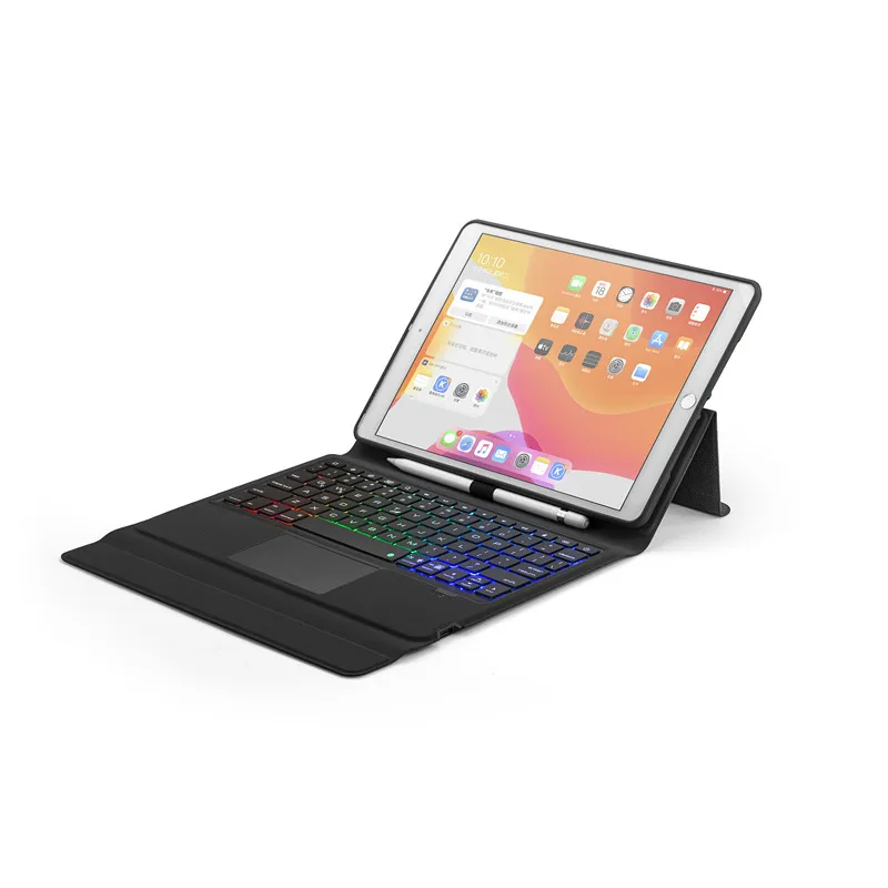 Модная клавиатура с подсветкой для iPad 10 2 тачпадом защитный чехол 7 | Компьютеры и