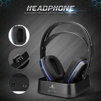 

Artiste D2 2.4GHz HiFi bluetooth Headphone Deep Bass Wireless with Transmitter Dock TV HeadphoneFor Mobile Phone Music