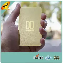 Высококачественная Нержавеющая сталь на заказ позолоченная гравировка по металлу визитная карточка