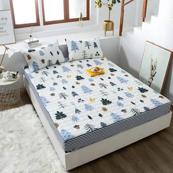 

100% Pile Velvet Bed Hat Winter Bed Hat Thickened Milk Velvet The Wind Scenery Noble Simple Thickened Mattress Cover Easy Soft.