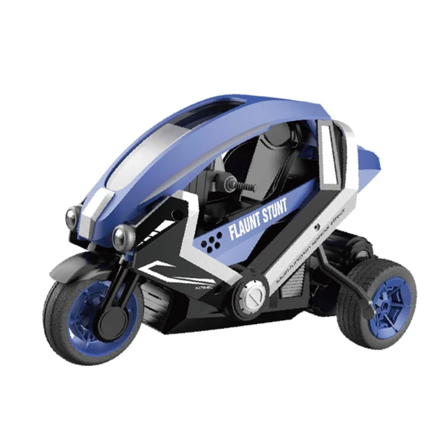 New 1:8 Tricycle 360° Rotary Stunt Remote Control Car Toy Kid Motorcycle Electric High Speed Drift 2.4G Stunt Car Holiday Gift 5