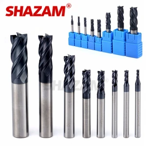 Фреза Hrc50 Endmill из сплава вольфрамовой стали Cnc Maching SHAZAM верхние фрезерные станки инструменты для стали 1,0 мм-12,0 мм