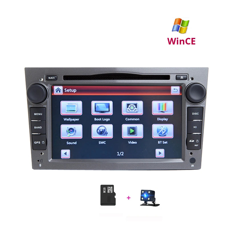 2 din Android автомобильный Радио DVD gps для Vauxhall Opel Astra H G J Vectra Antara Zafira Corsa Vivaro Meriva Veda 2DIN gps Мультимедиа - Цвет: Wince Gray DVD